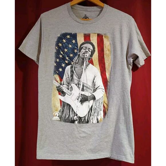 Jimmy Hendrix Authentic Men's Gray T-Shirt Cotton Nice Crew Neck - Medium - Picture 1 of 7